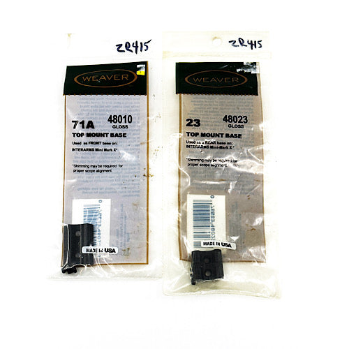 Set Weaver bases for Inner arms mini Mark X
