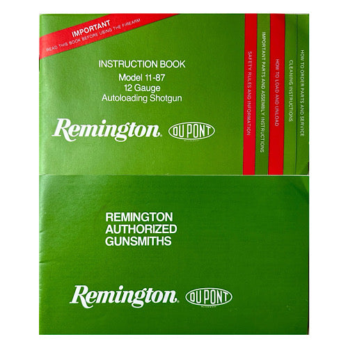 Remington Mod 11-87 12ga Shotgun Owner&#39;s Manual &amp; Warranty Gunsmith Booklet