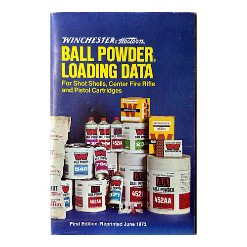 Winchester Western Ball Powder Loading Data F.E. 1973