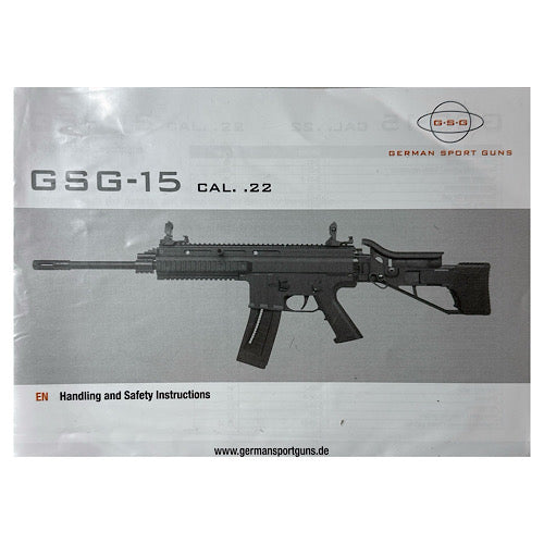 GSG-15 cal 22 German sport rifle owner's manual