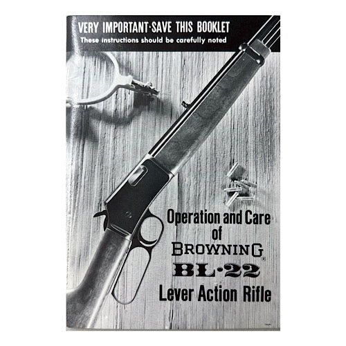 Browning BL22 Lever Action Rifle Owner's Manual
