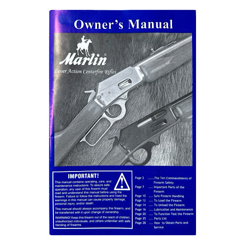 Marlin Centerfire Lever Rifle Owner's Manual