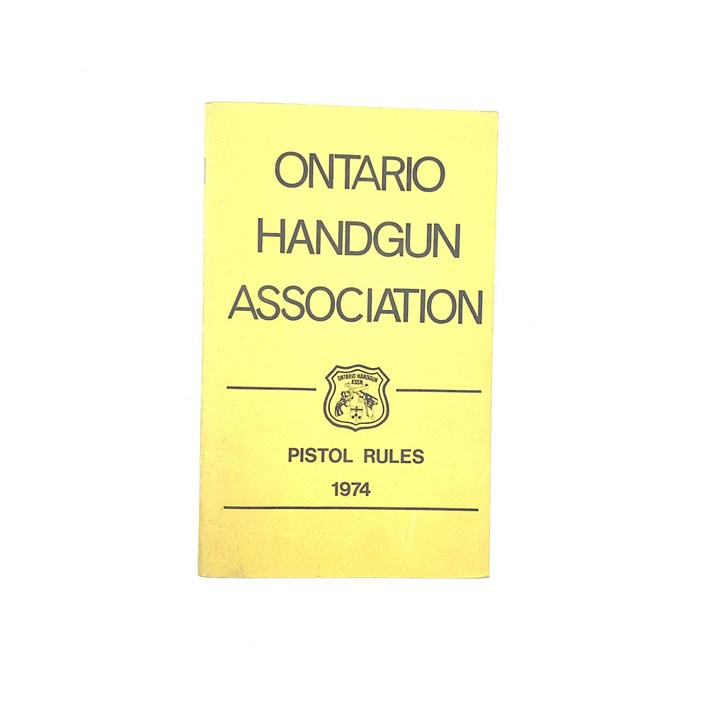 OHA Pistol Rules 1974 SB 60pgs International Shooting Union UIT Regulations Free Pistol &amp; Air Pistol SB 28pgs - Canada Brass - 